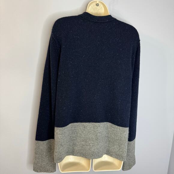 Goats Cashmere Sweater Crew Neck Long Sleeve Soft Blue Grey Women's M - Picture 6 of 10